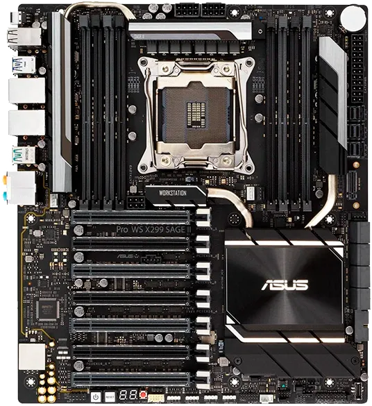 Замена микросхемы усилителя Asus Pro WS X299 Sage II